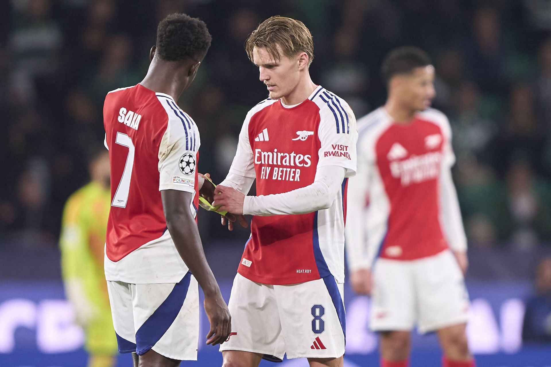 Martin Odegaard was given a spot kick by usual taker Bukayo Saka (Image - Getty)